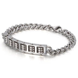 Pulseira de corrente moderna prata / 19 cm