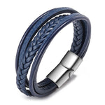 Pulseira de couro azul masculina valor por defeito título