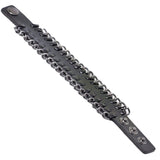 Pulseira de couro biker tamanho único