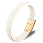 Pulseira de couro branca