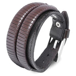 Pulseira de couro castanha
