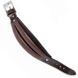 Pulseira de couro castanha
