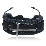 Pulseira de couro com cruz valor por defeito título