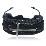 Pulseira de couro com cruz valor por defeito título