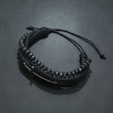 Pulseira de couro com cruz valor por defeito título