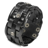 Pulseira de couro estilo biker valor por defeito título