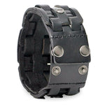 Pulseira de couro estilo biker valor por defeito título