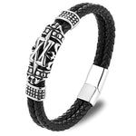 Pulseira de couro estrela de davi
