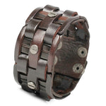 Pulseira de couro genuíno tamanho único