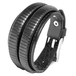 Pulseira de couro imponente