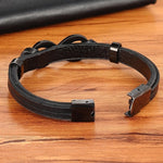 Pulseira de couro infinito