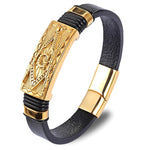 Pulseira de couro masculina