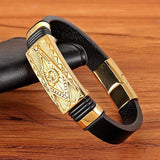Pulseira de couro masculina