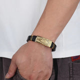 Pulseira de couro masculina