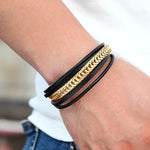 Pulseira de couro para homens