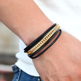 Pulseira de couro para homens