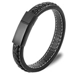 Pulseira de couro preta