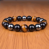 Pulseira de hematita e olho de tigre