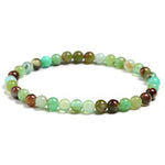 Pulseira de jade boémia verde / 16 cm