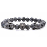 Pulseira de labradorita caveira