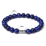 Pulseira de lápis-lazúli natural 17cm