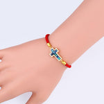 Pulseira de luxo com cruz
