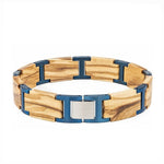 Pulseira de madeira azul valor por defeito título