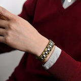 Pulseira de madeira natural valor por defeito título