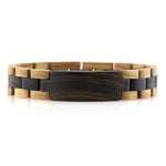 Pulseira de madeira preta e castanha valor por defeito título