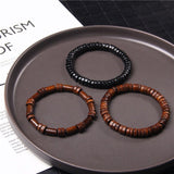 Pulseira de madeira retrô