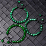 Pulseira de malaquita e corda valor por defeito título