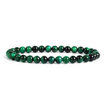 Pulseira de olho de tigre verde 6mm / 17 cm