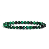 Pulseira de olho de tigre verde 6mm / 17 cm