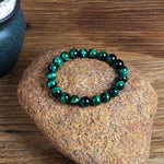 Pulseira de olho de tigre verde