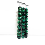 Pulseira de olho de tigre verde