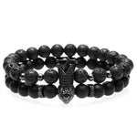 Pulseira de ónix luxo preto / xs: 16,5 cm