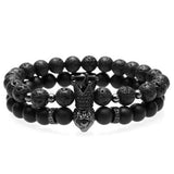 Pulseira de ónix luxo preto / xs: 16,5 cm
