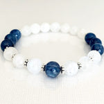 Pulseira de pedra da lua azul título por defeito