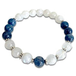 Pulseira de pedra da lua azul título por defeito