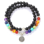 Pulseira de pedras vulcânicas chakra