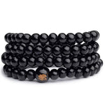 Pulseira de pérolas de madeira preta valor por defeito título