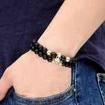 Pulseira de pérolas de ônix