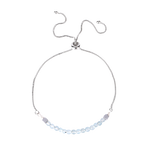 Pulseira de prata com água-marinha valor por defeito título