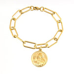 Pulseira de proteção de são bento ouro / 18 cm