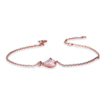 Pulseira de quartzo rosa e aço valor por defeito título