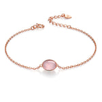 Pulseira de quartzo rosa natural valor por defeito título