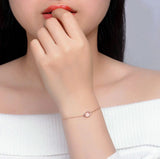 Pulseira de quartzo rosa natural valor por defeito título