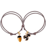 Pulseira divertida da amizade castanho