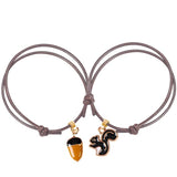 Pulseira divertida da amizade castanho