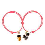 Pulseira divertida da amizade vermelho